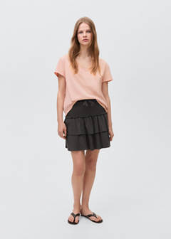 V-neck cotton T-shirt — Strawberry 2