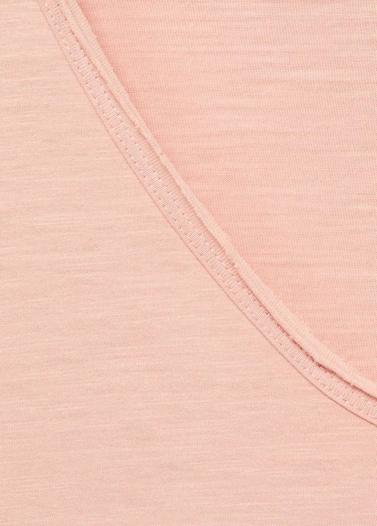 V-neck cotton T-shirt — Strawberry