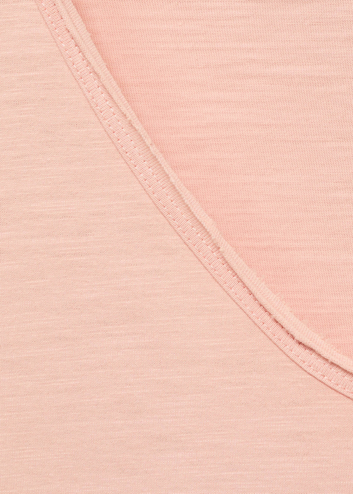 V-neck cotton T-shirt — Strawberry