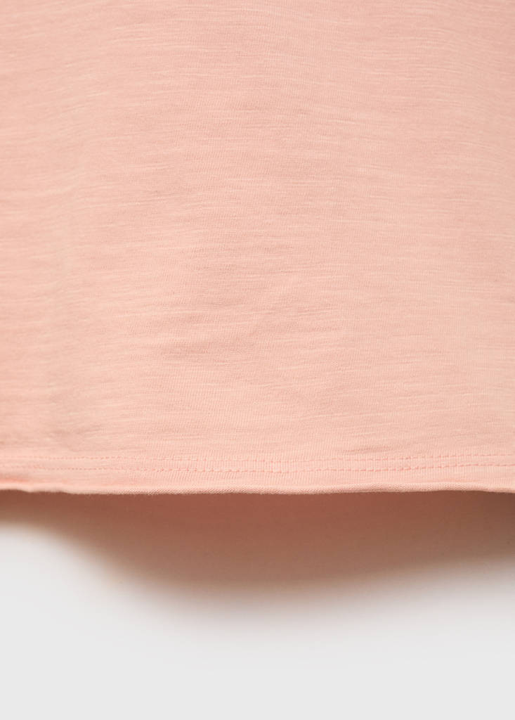 V-neck cotton T-shirt — Strawberry