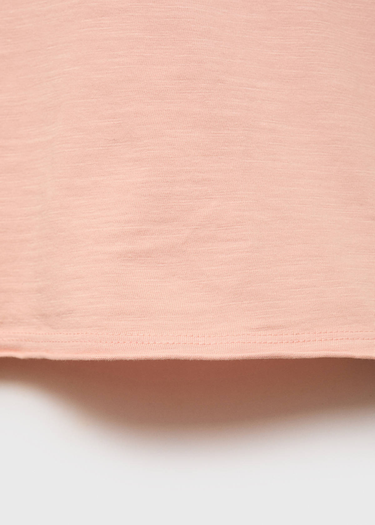 V-neck cotton T-shirt — Strawberry