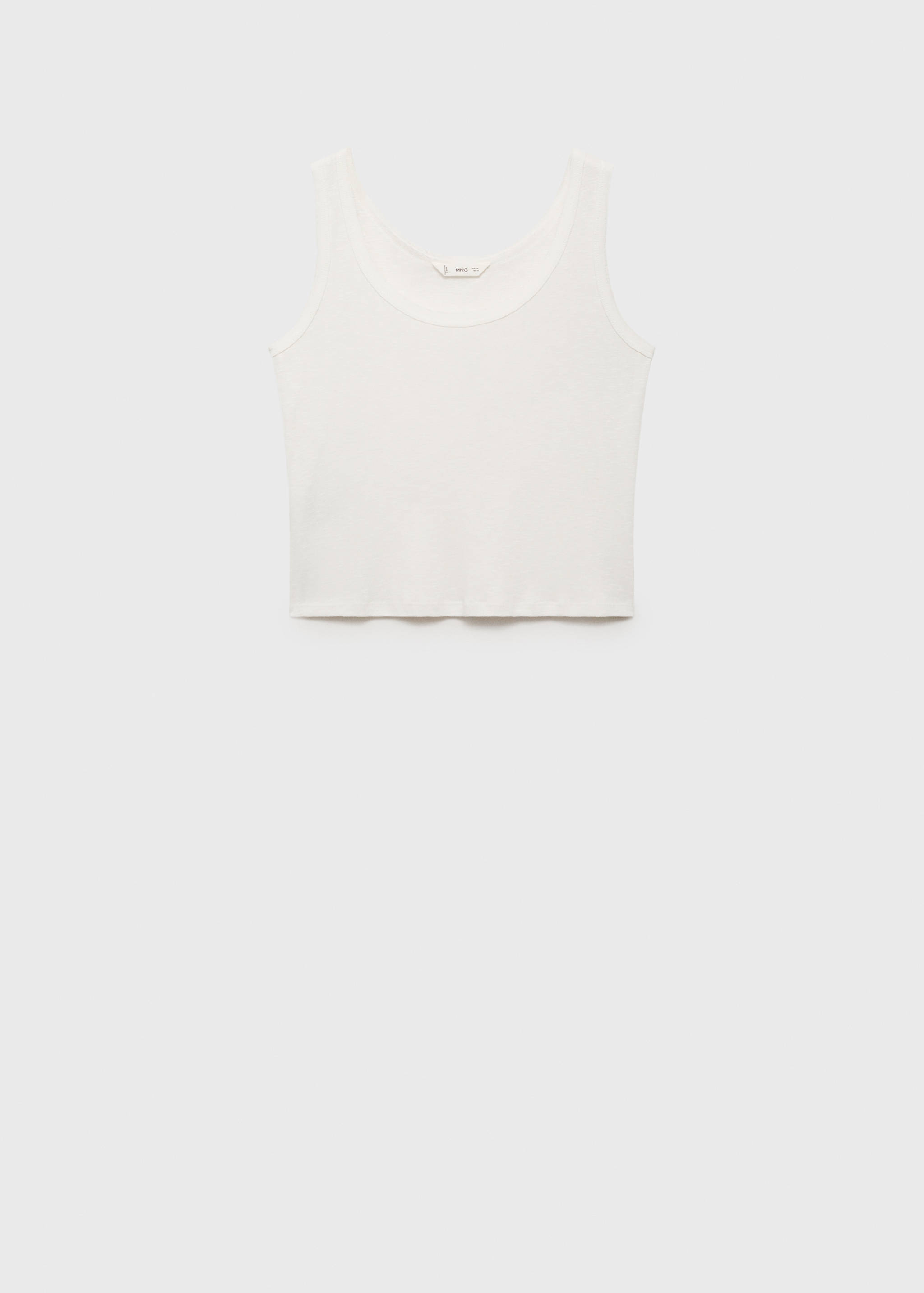 Cotton sleeveless t-shirt - Article without model