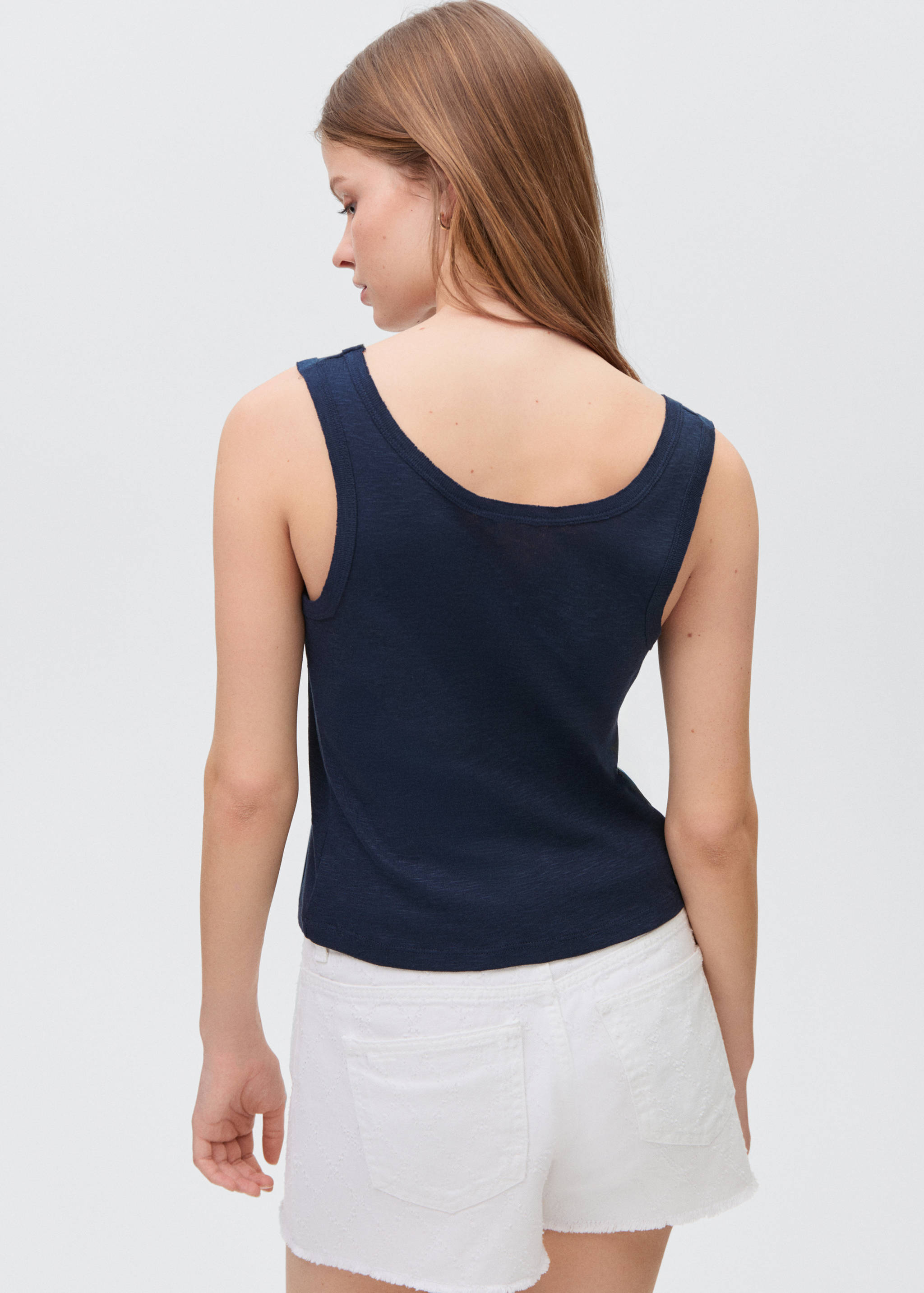 Cotton sleeveless t-shirt - Reverse of the article