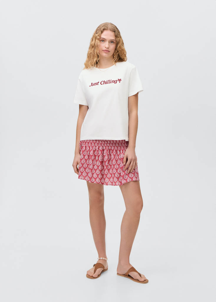 Flocked t-shirt with message — Off White