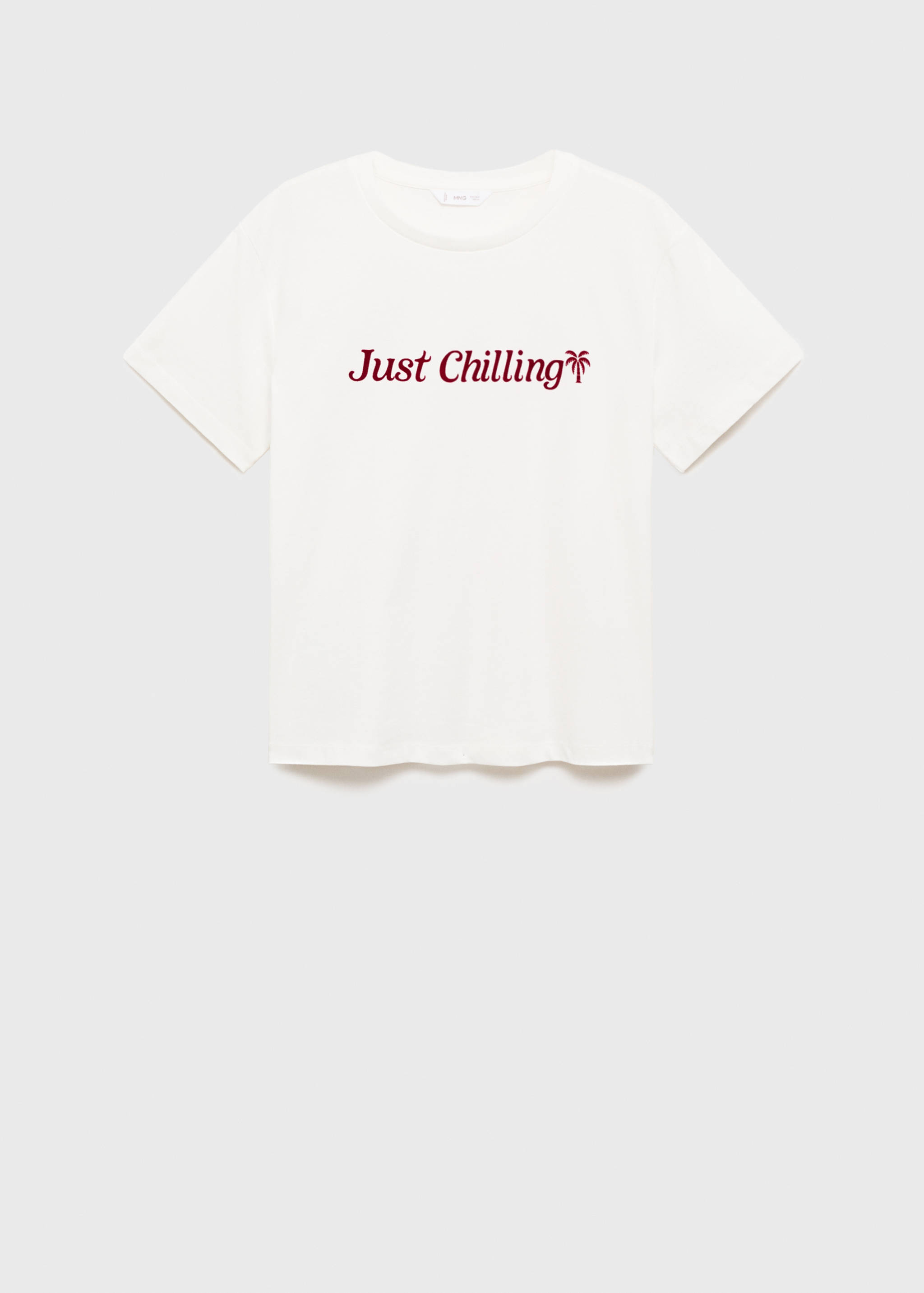 Flocked t-shirt with message - Article without model