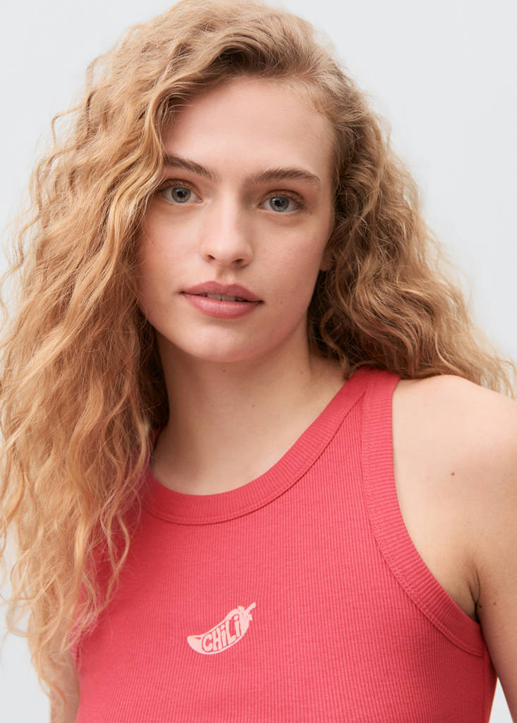 Printed crop top — Strawberry
