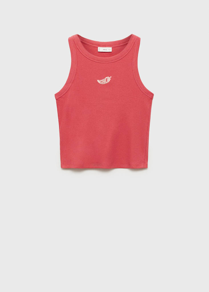 Printed crop top — Strawberry
