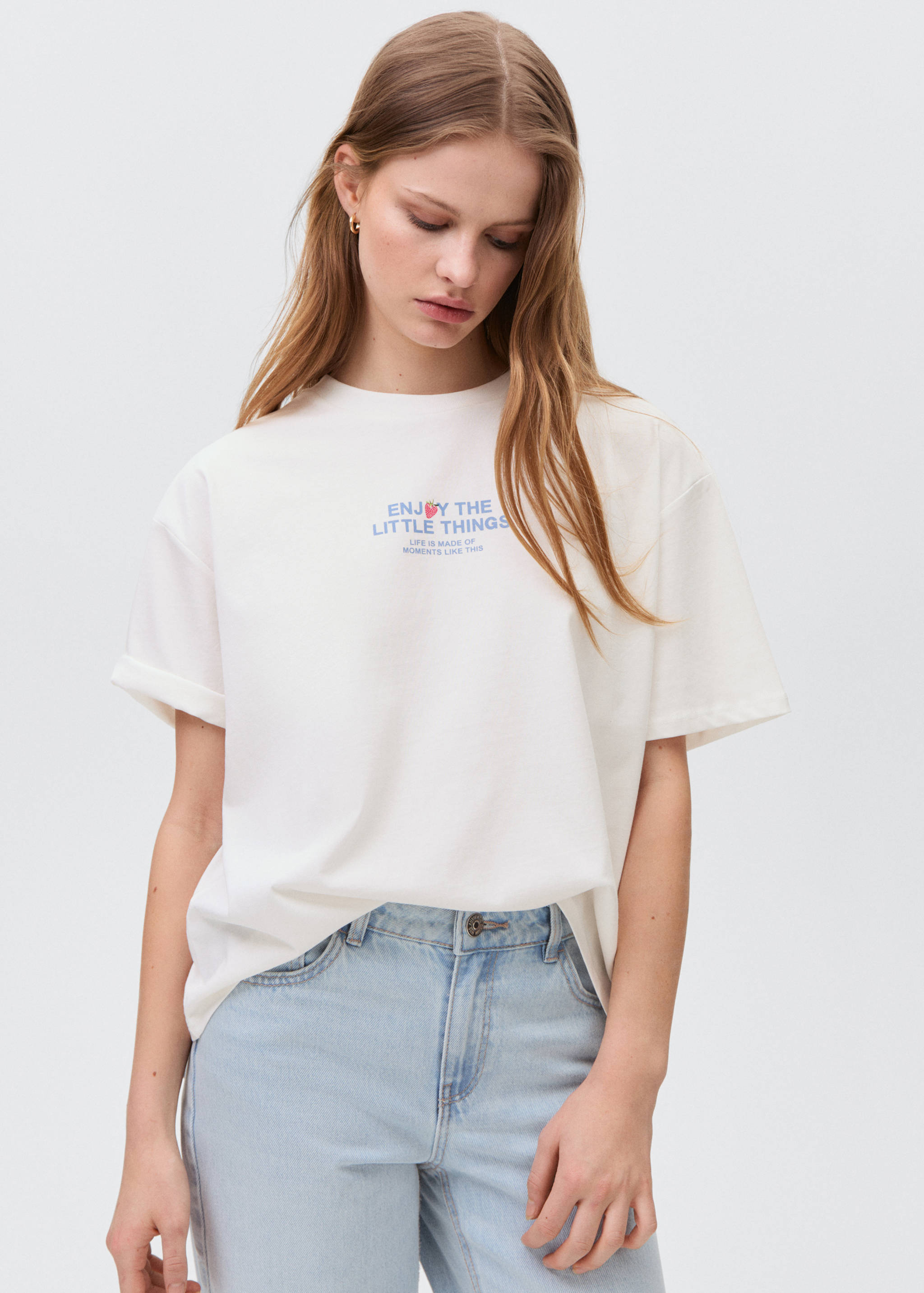 Short-sleeved printed t-shirt - Medium plane