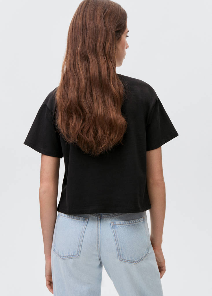 Studs message t-shirt — Charcoal