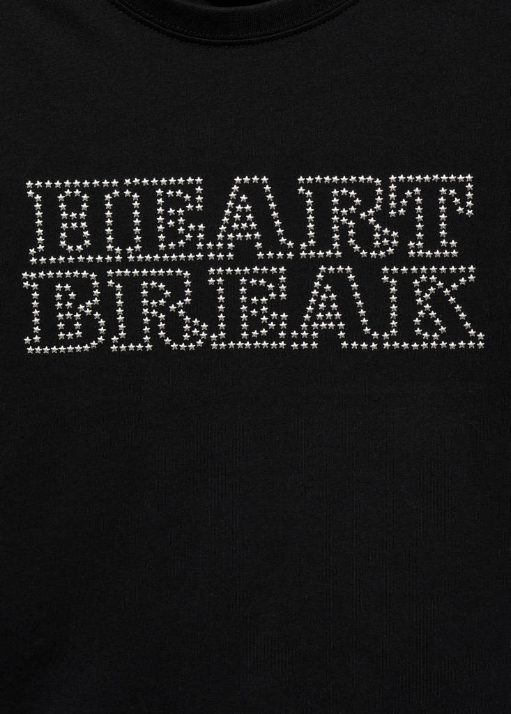 Studs message t-shirt — Charcoal