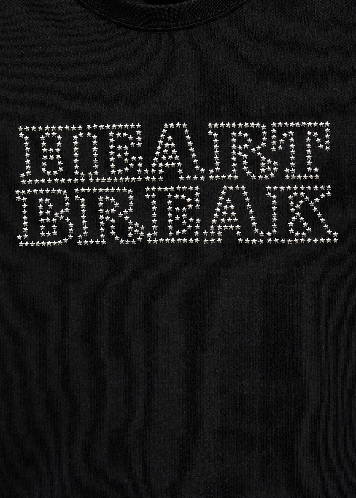 Studs message t-shirt — Charcoal
