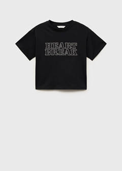 Studs message t-shirt — Charcoal 3