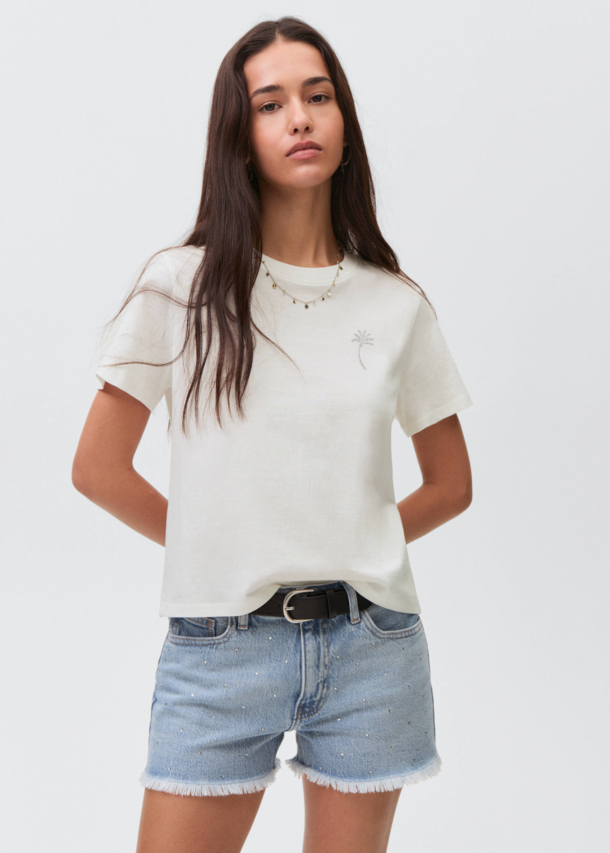 Samarreta dibuix estampat - Pla mig