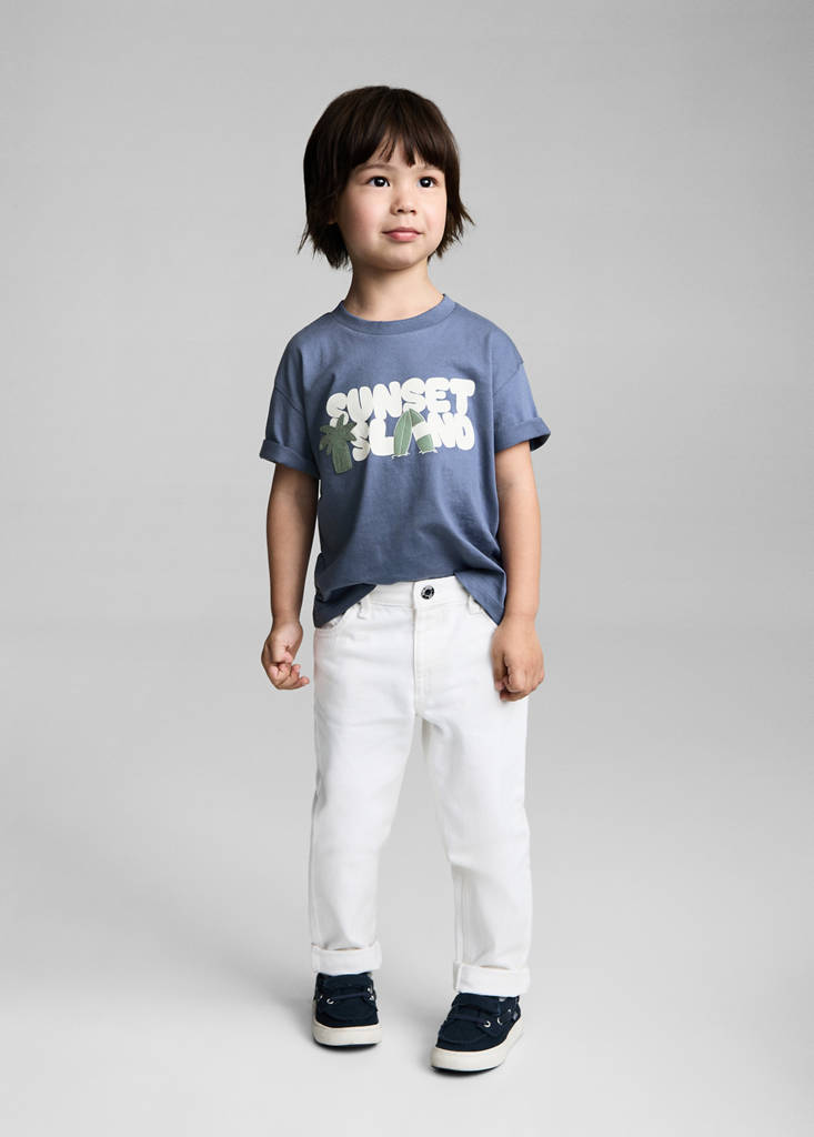 Short-sleeved printed t-shirt — Blue