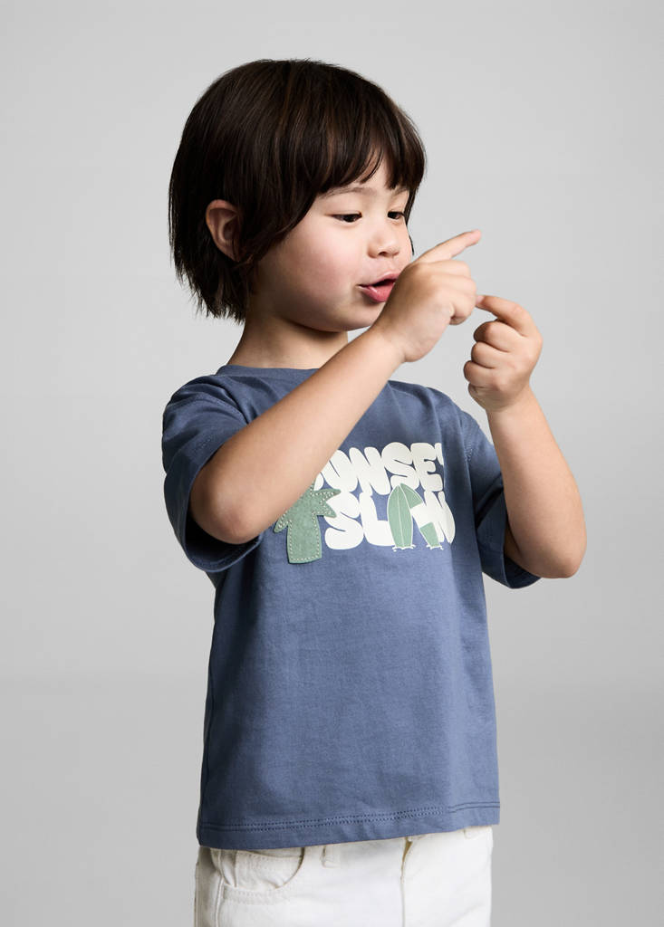 Short-sleeved printed t-shirt — Blue