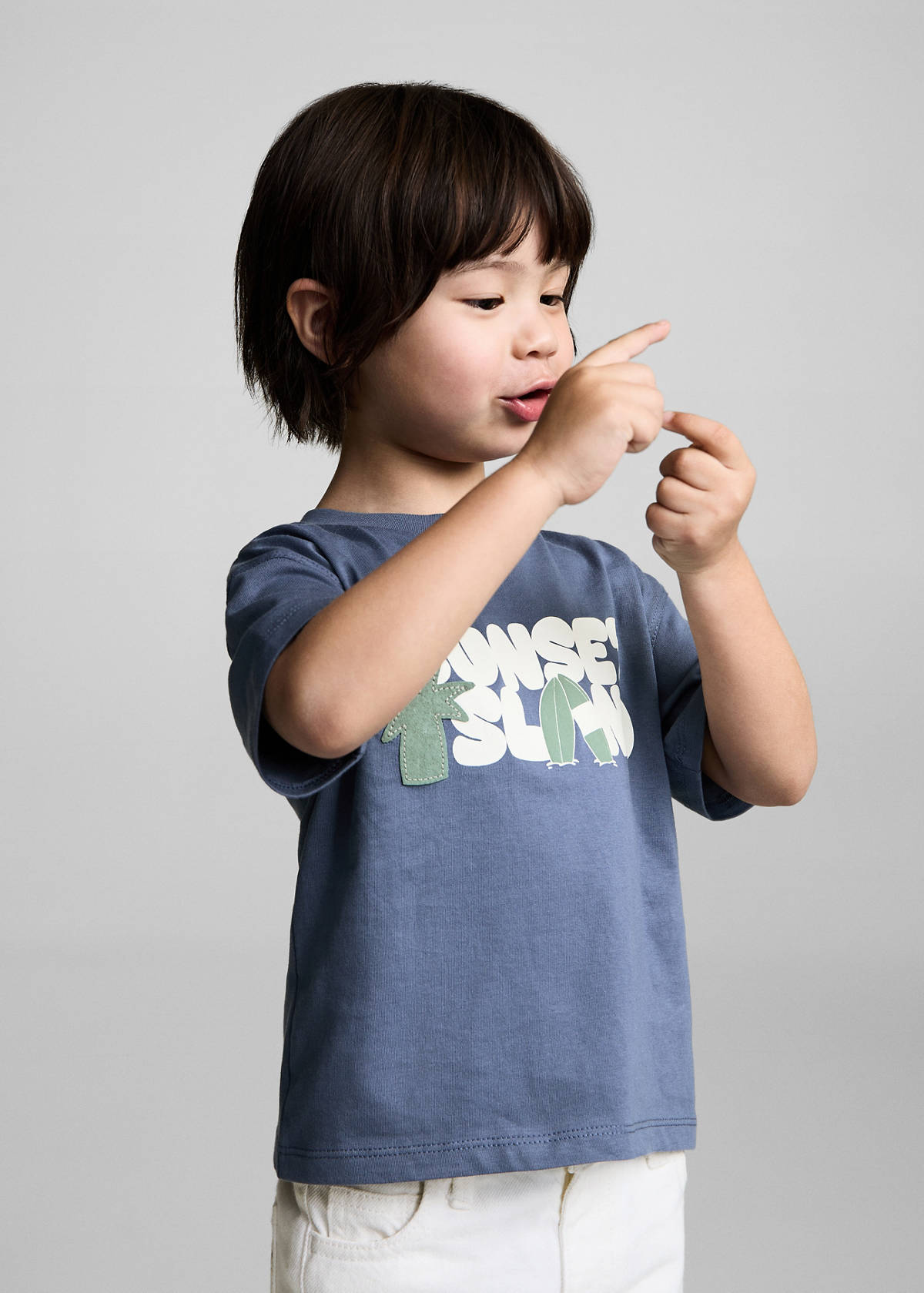 Short-sleeved printed t-shirt — Blue