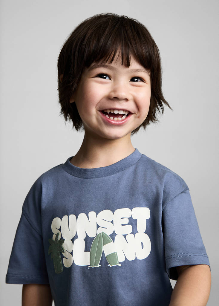 Short-sleeved printed t-shirt — Blue