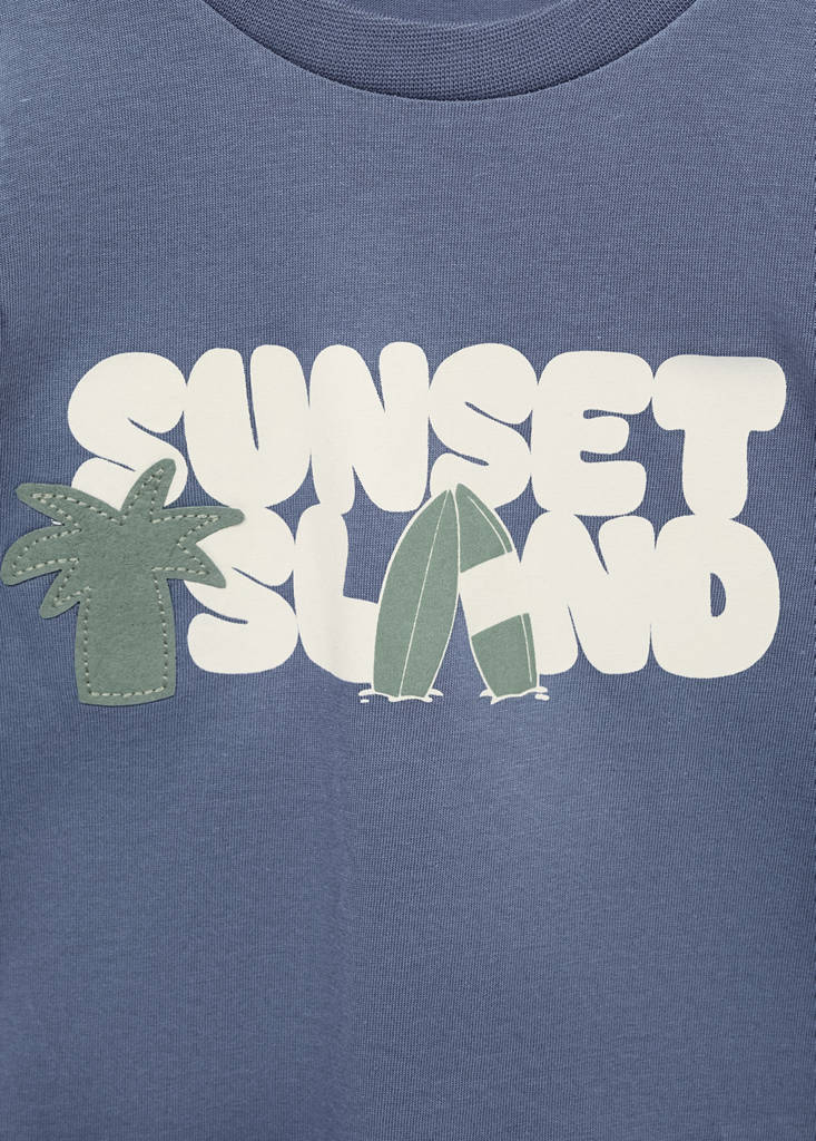 Short-sleeved printed t-shirt — Blue