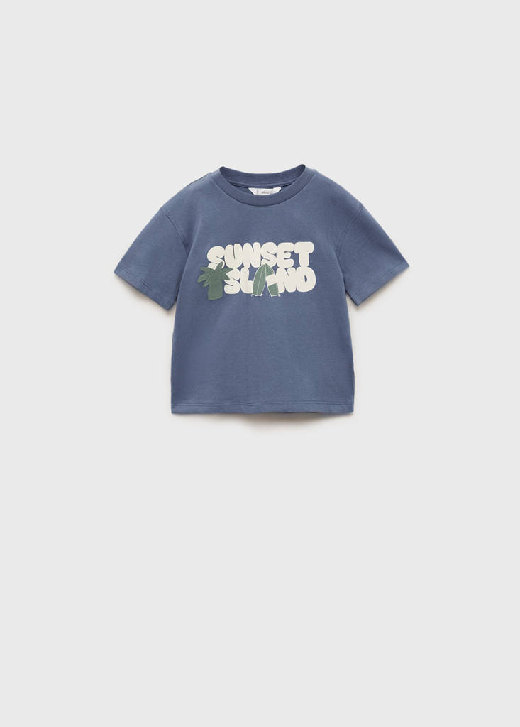 Short-sleeved printed t-shirt — Blue