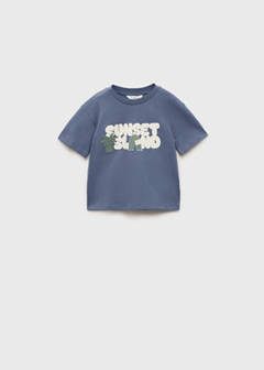 Short-sleeved printed t-shirt — Blue 3