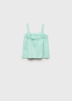 Ruffled strap t-shirt — Aqua Green 5