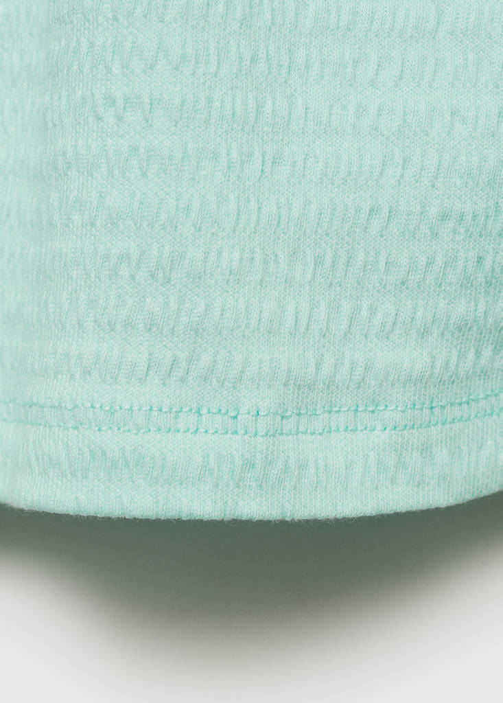 Ruffled strap t-shirt — Aqua Green