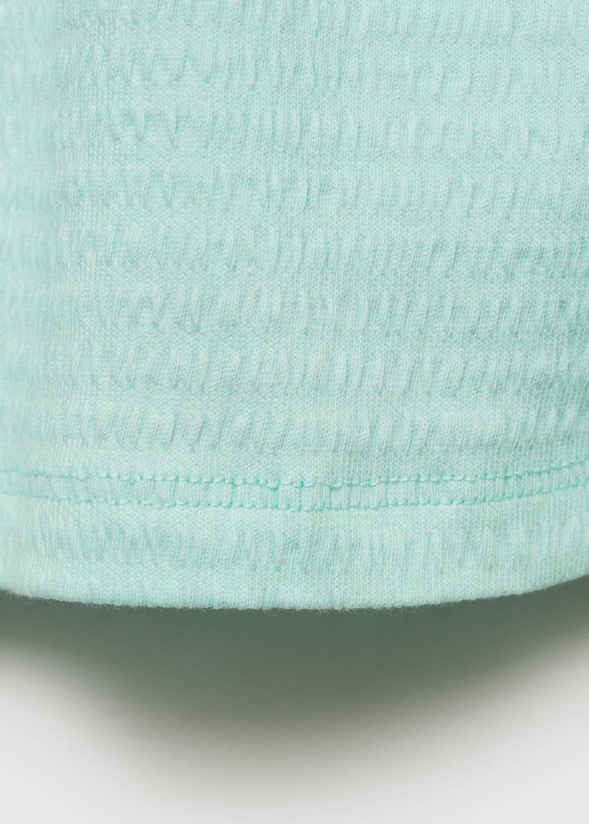 Ruffled strap t-shirt — Aqua Green