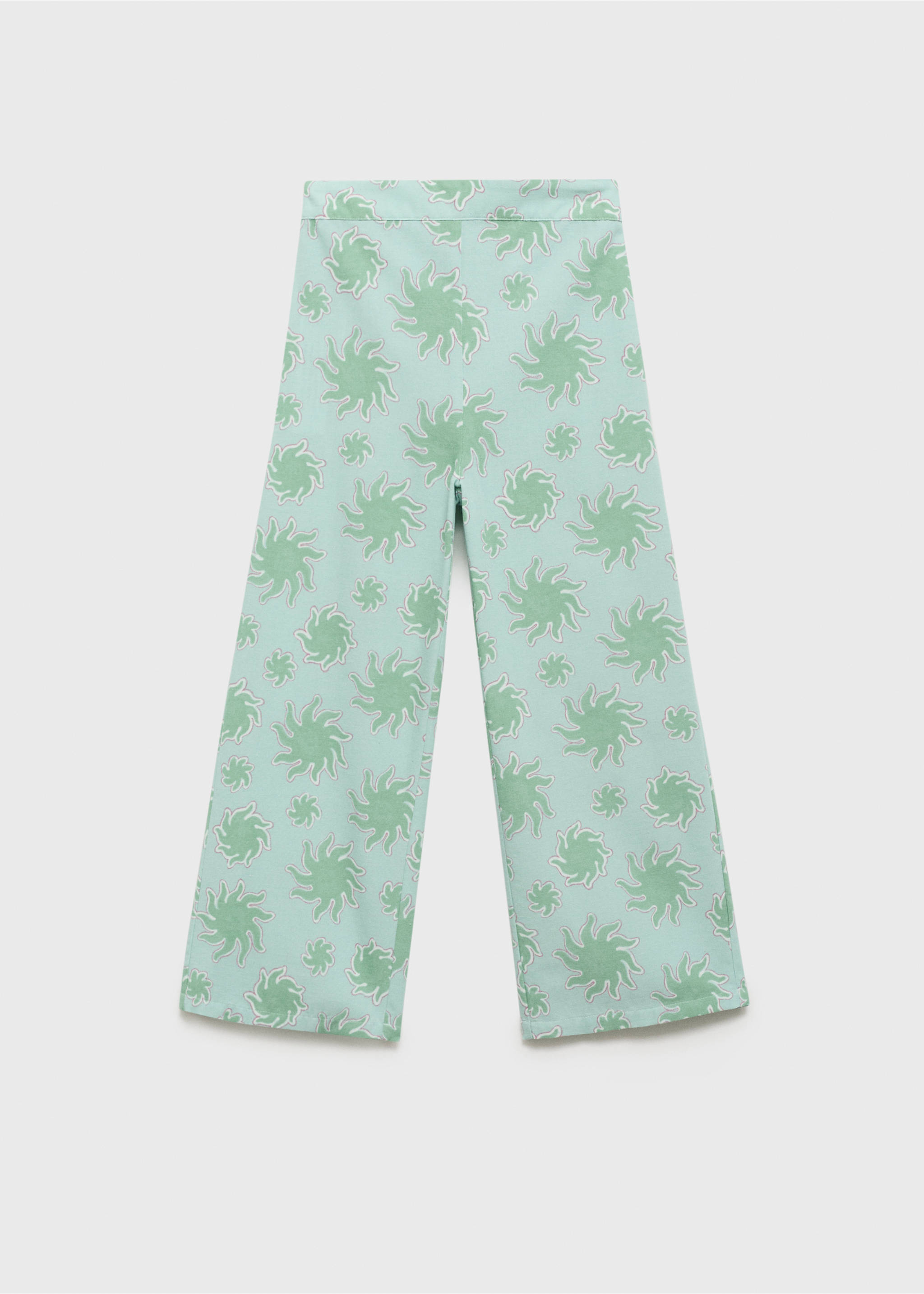 Düz kesimli desenli pantolon - Modelsiz ürün, Pastel Yeşil. Ref: 87017708-00.