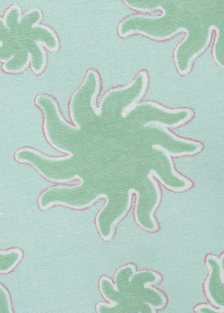Printed straight trousers — Pastel Green