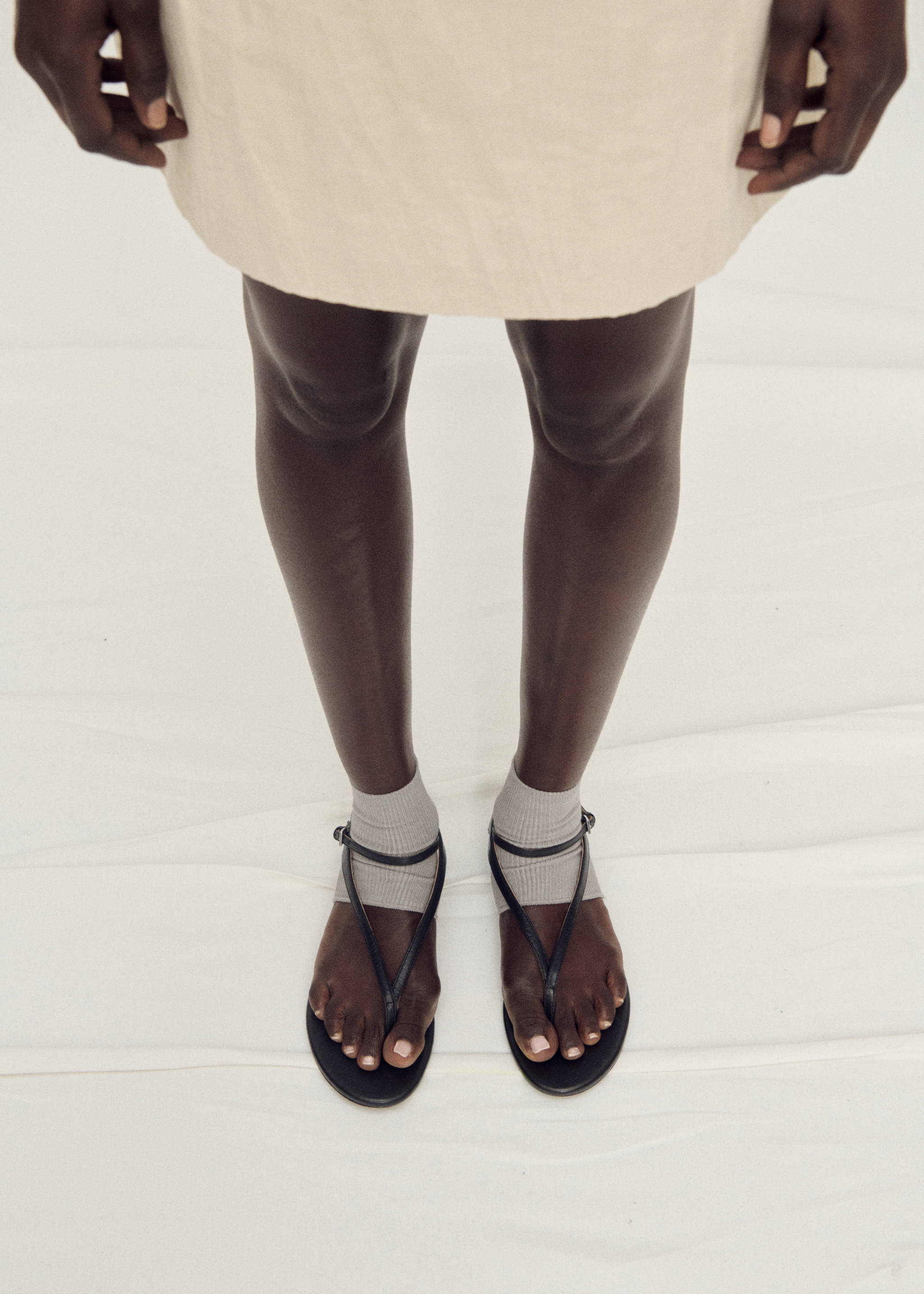 Ensemble de chaussettes côtelées avec ouverture - Plan général