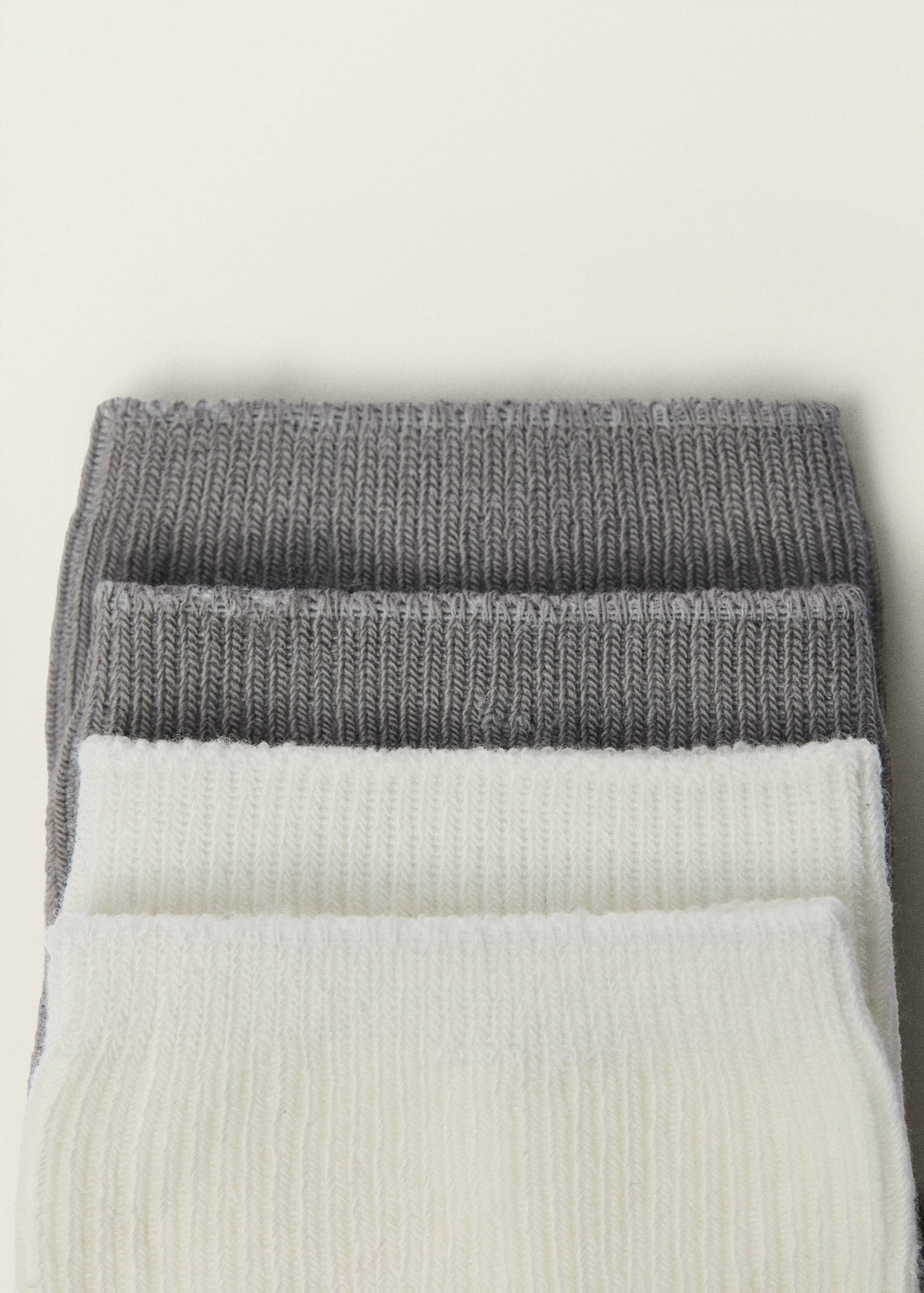 Ensemble de chaussettes côtelées avec ouverture - Plan moyen