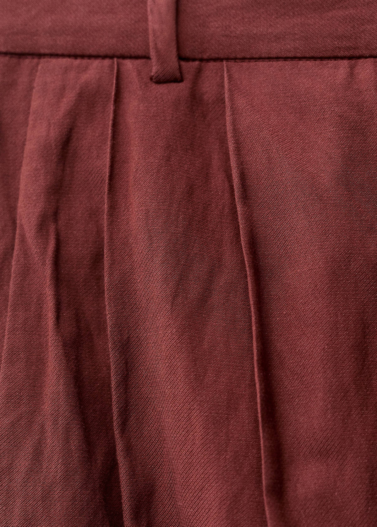Wide leg suit trousers with a creased effect — Wine
