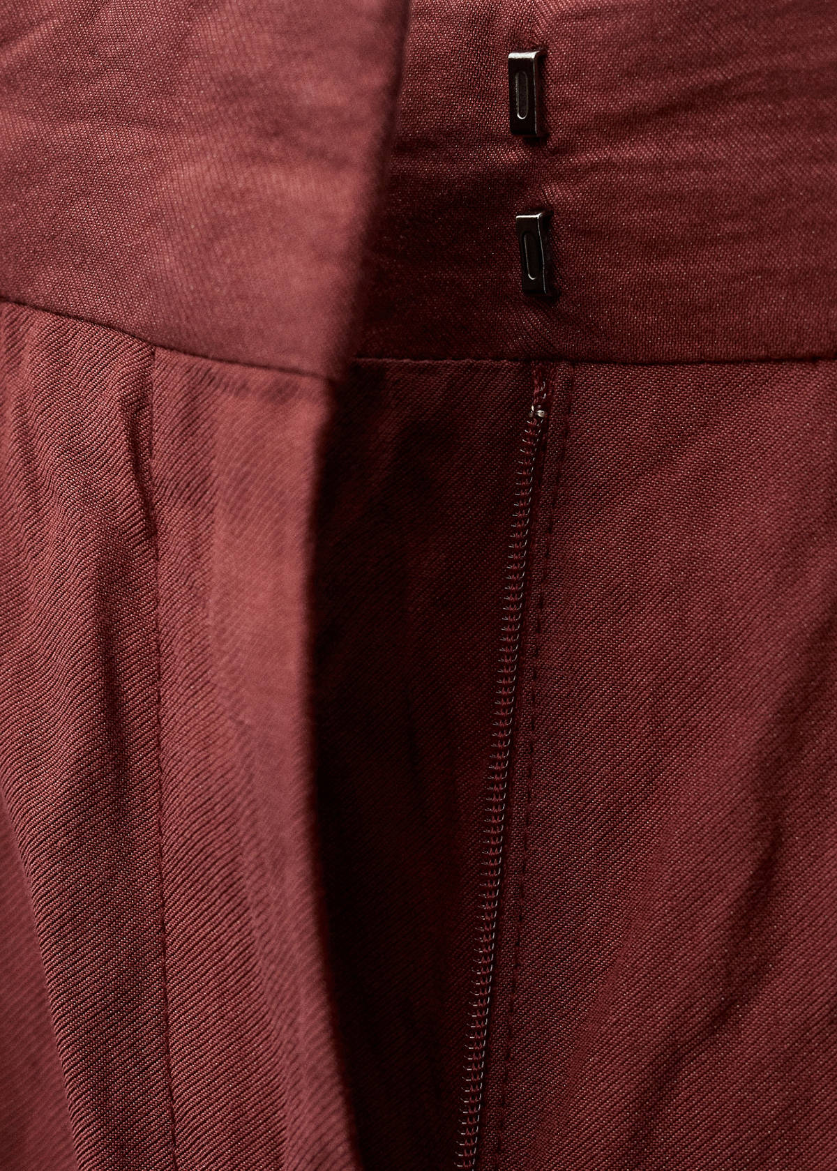 Wide leg suit trousers with a creased effect — Wine