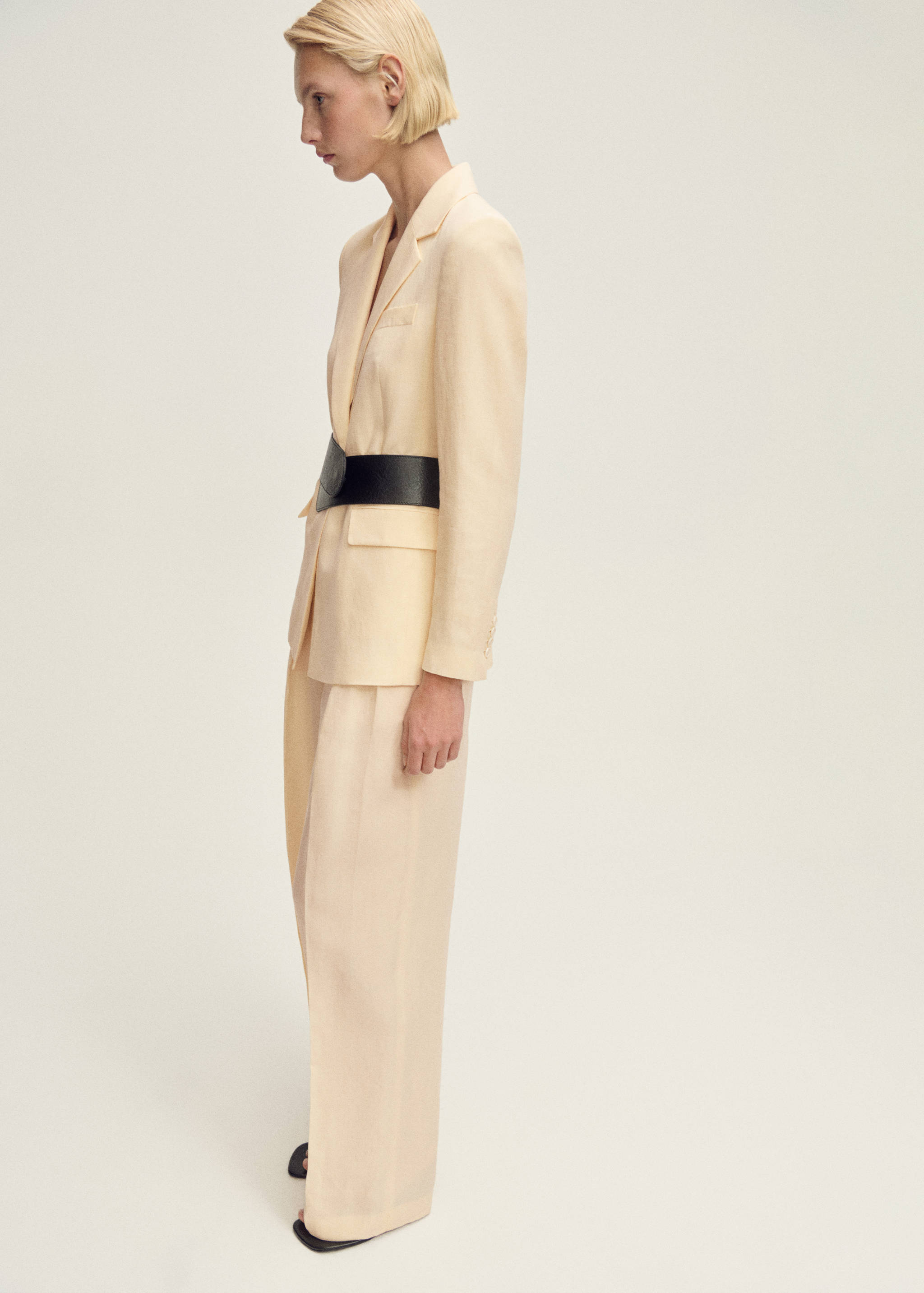 Blazer costume lin mélangé - Plan général