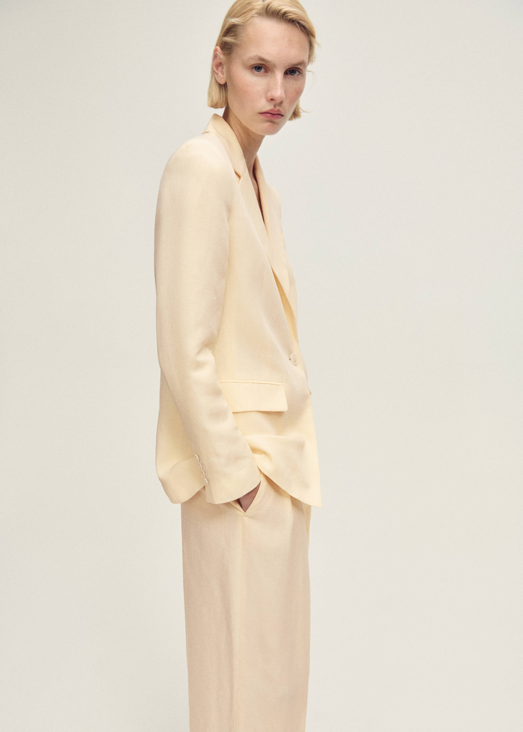 Blazer costume lin mélangé - Détail de l'article 2