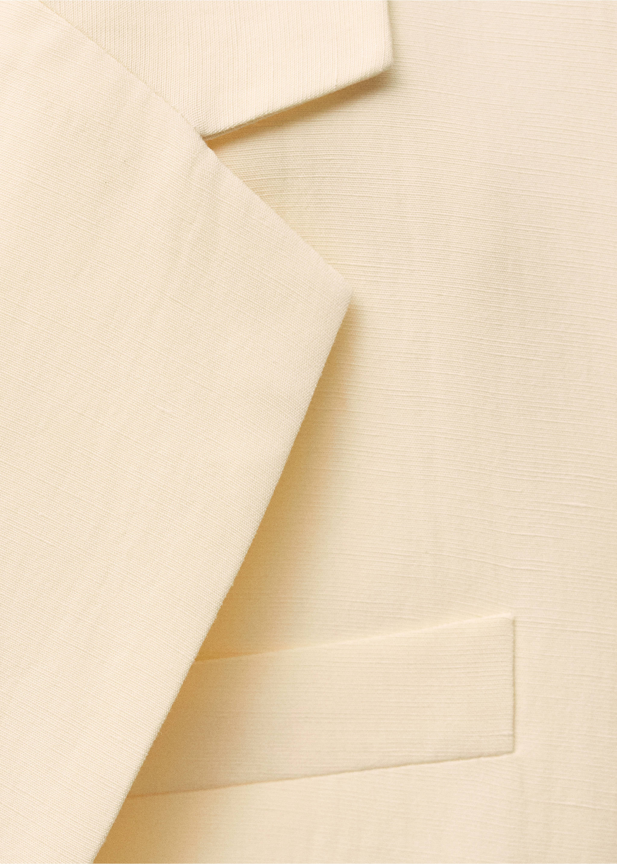 Blazer costume lin mélangé - Détail de l'article 0, Vanille. Ref: 87017720-00.