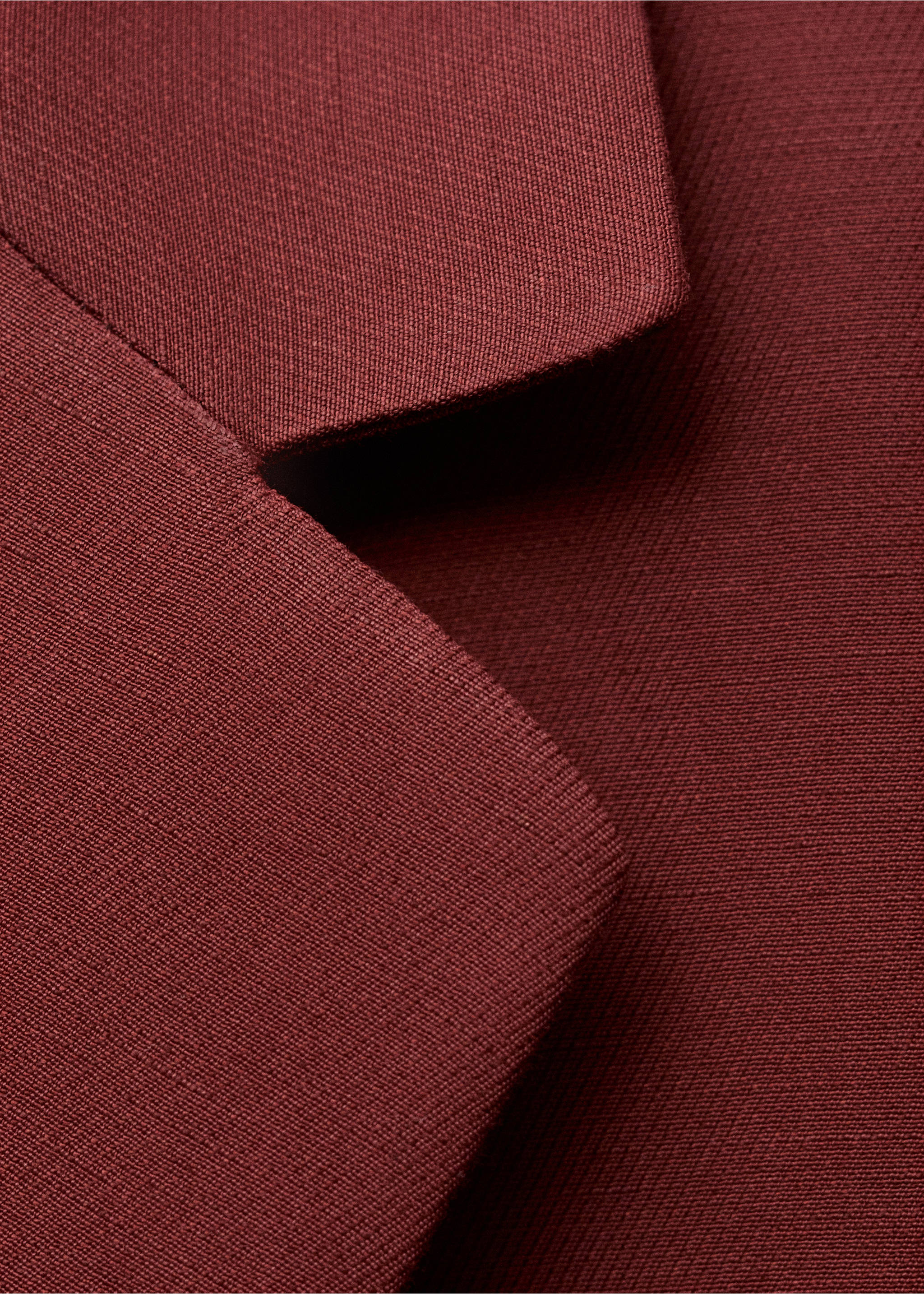 Blazer costume lin mélangé - Détail de l'article 8, Lie de vin. Ref: 87017721-00.
