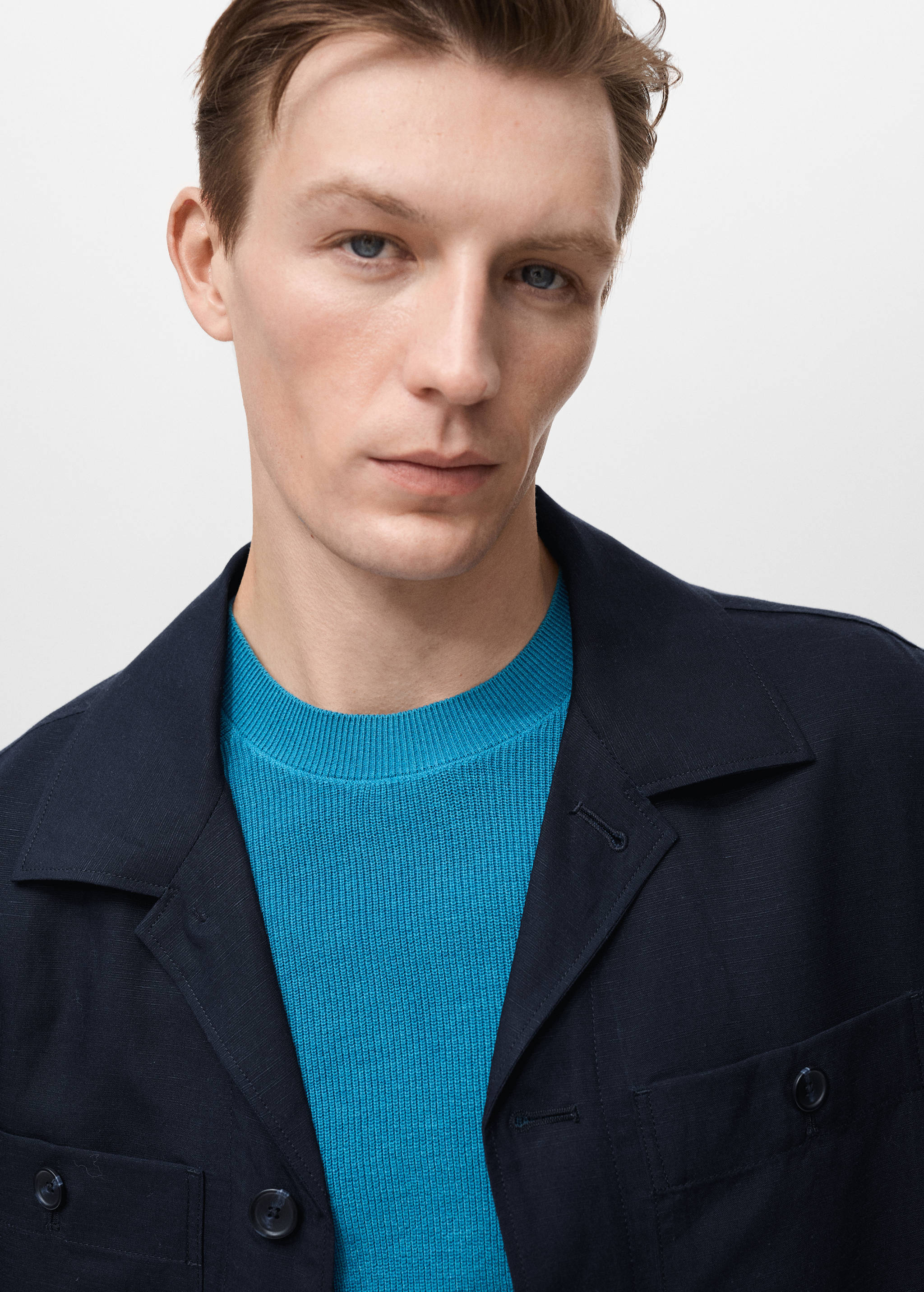 Overshirt aus Lyocell-/Leinengemisch mit Taschen - Detail des Artikels 1