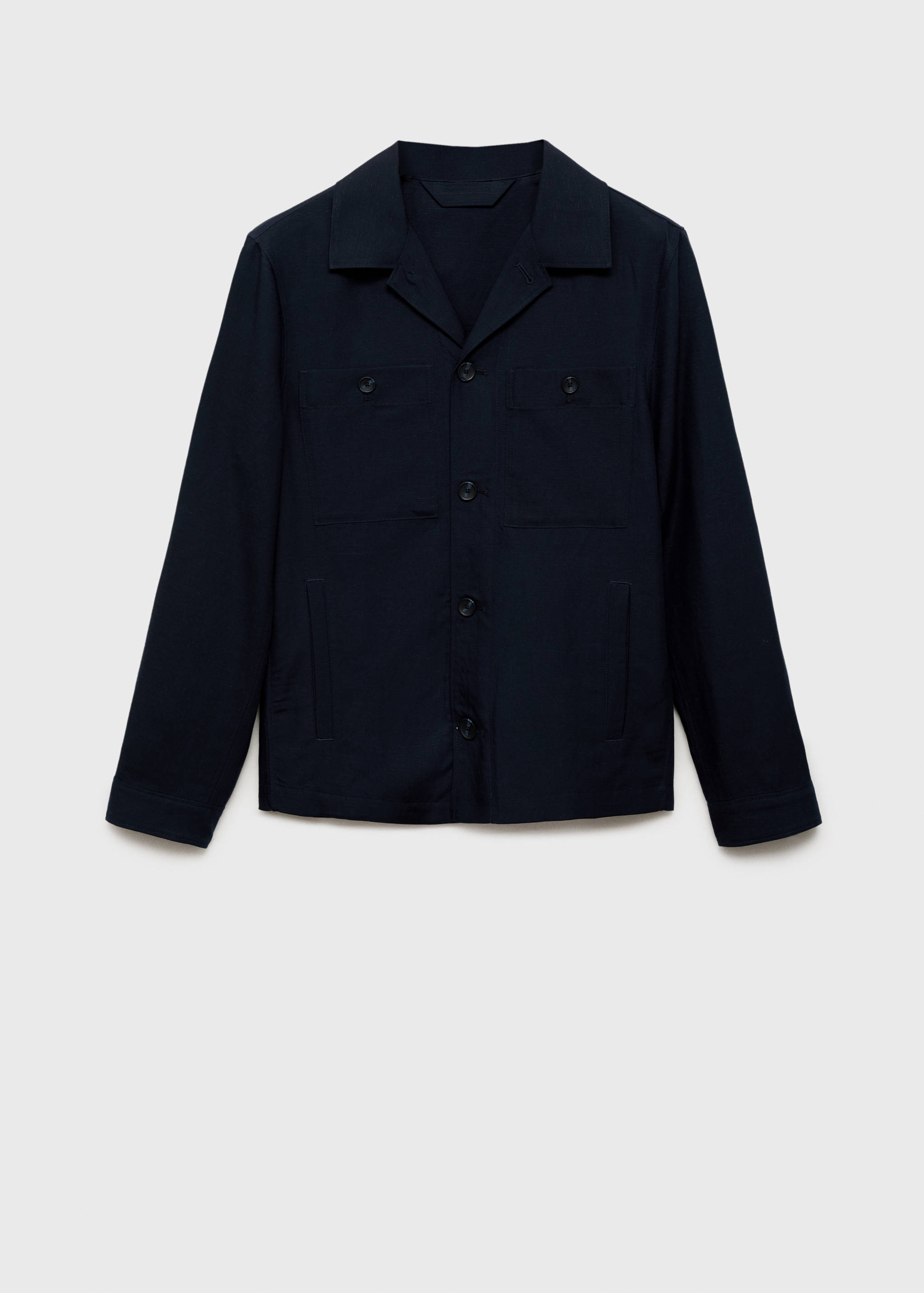 Overshirt aus Lyocell-/Leinengemisch mit Taschen - Artikel ohne Model