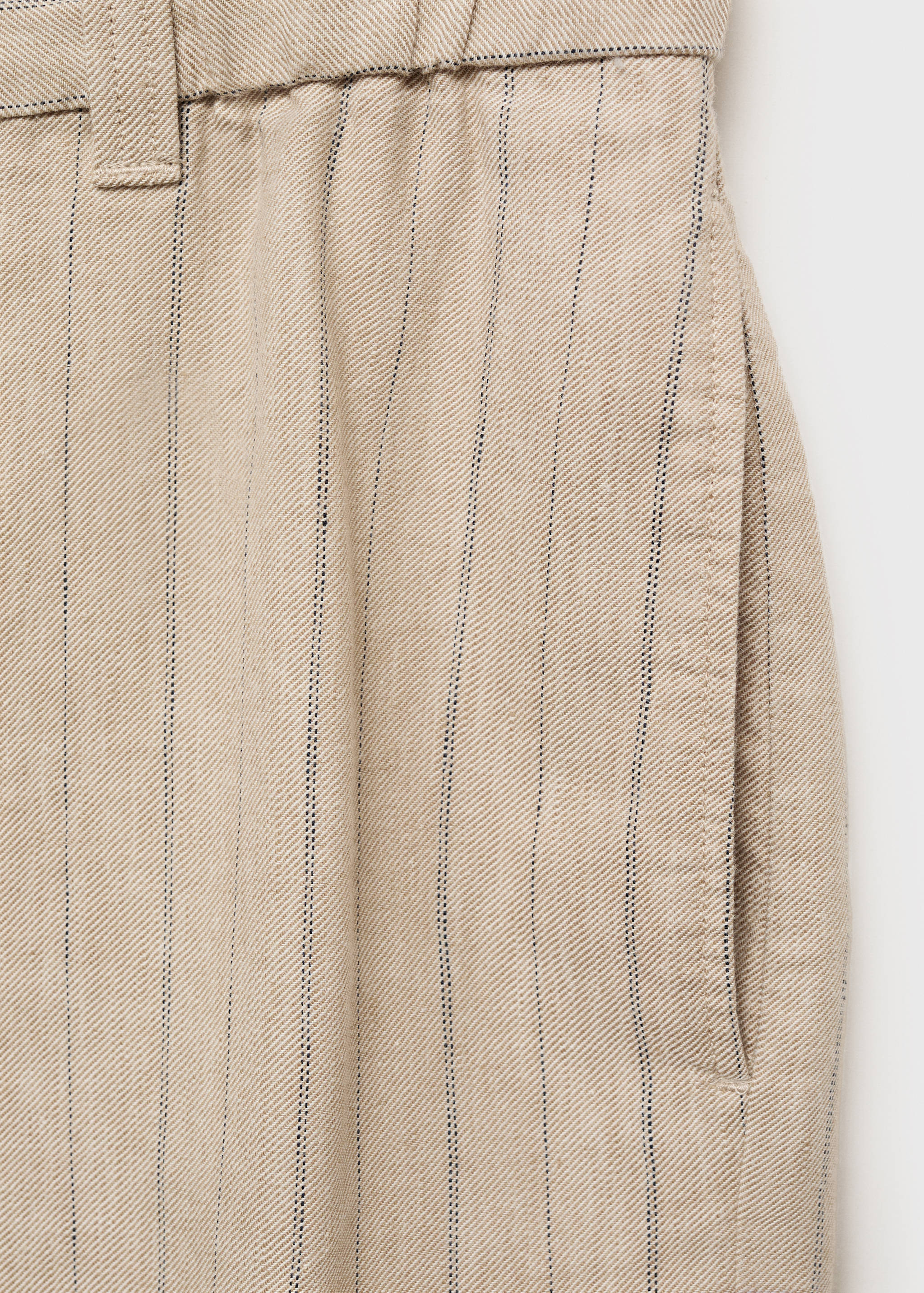 Striped linen-blend Bermuda shorts - Details of the article 0