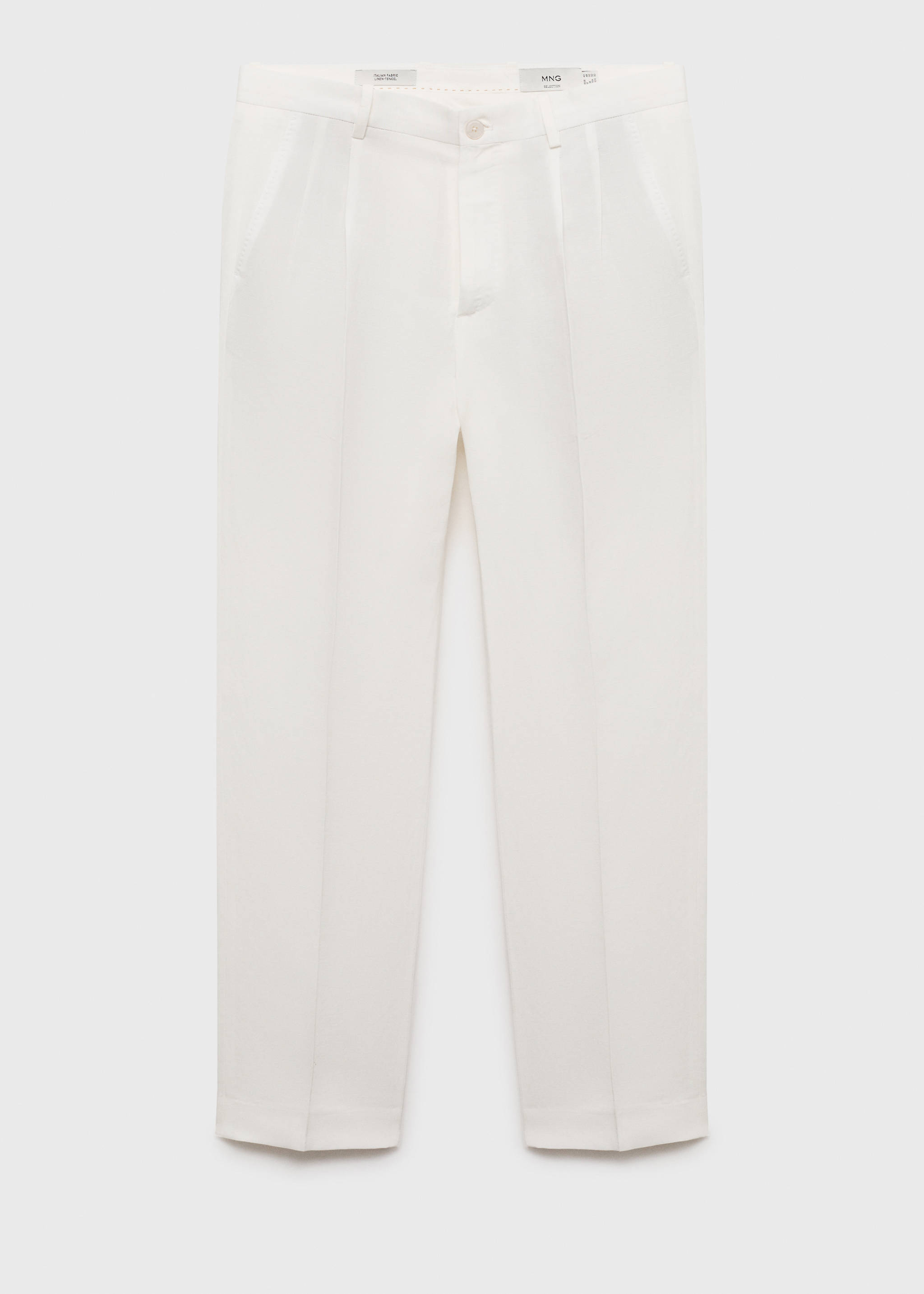 Linen-blend pleated pants - Article without model