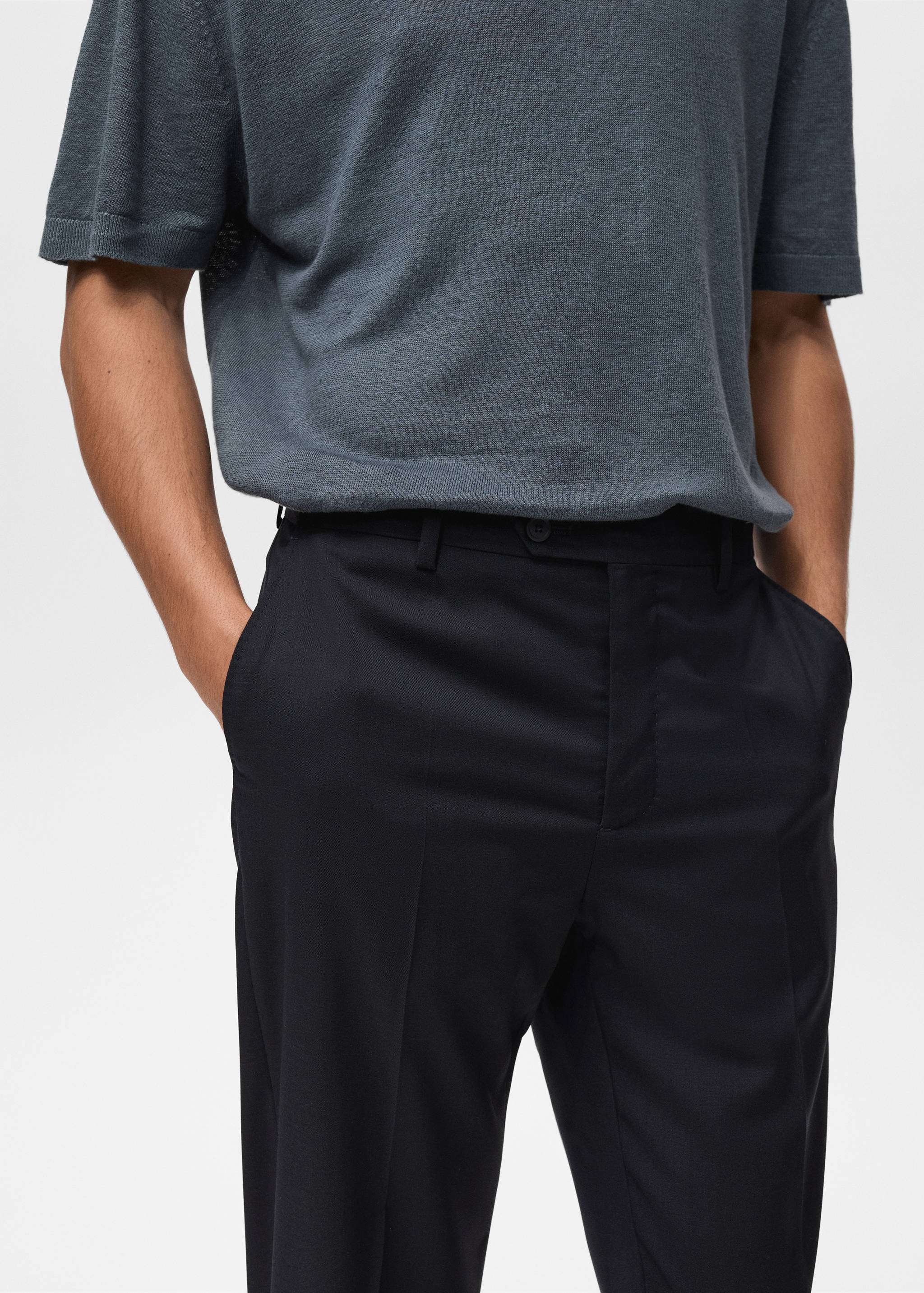 Slim-Fit-Hose aus Cool Wool - Detail des Artikels 1