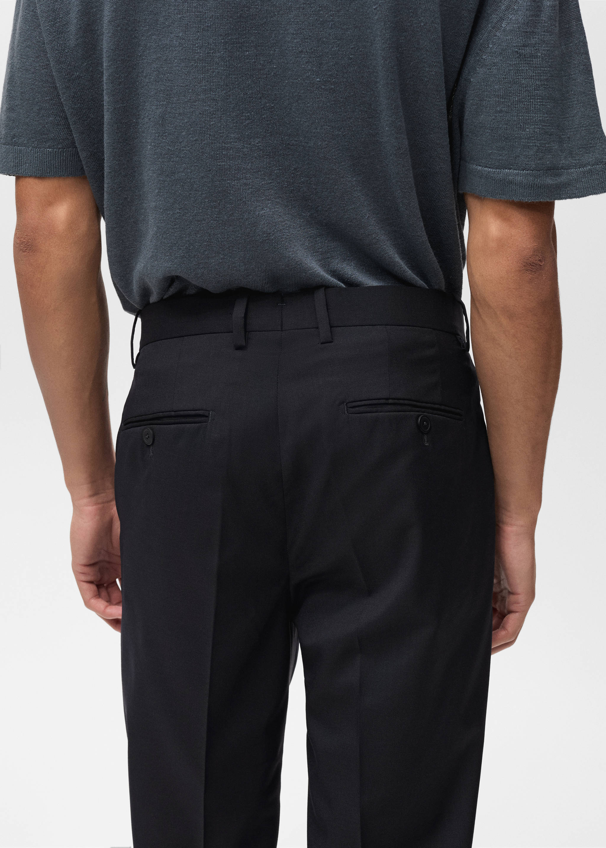 Slim-Fit-Hose aus Cool Wool - Detail des Artikels 6