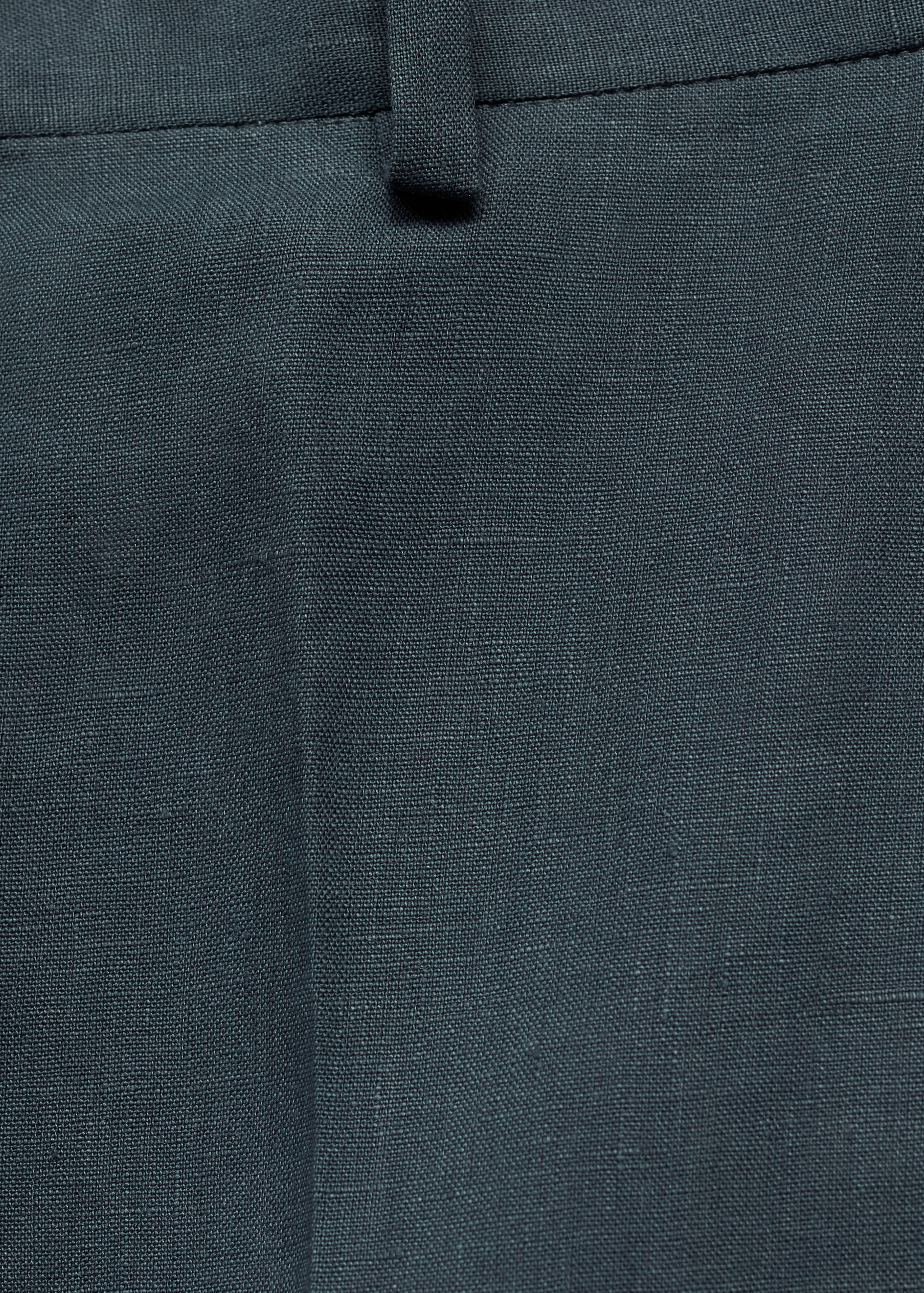 100% linen straight trousers - Details of the article 0