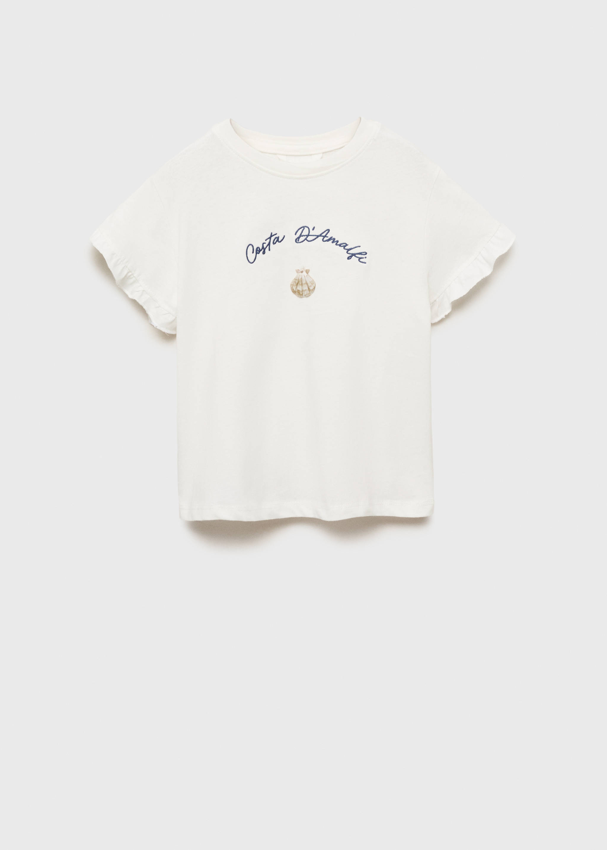 Ruffles embroidered  t-shirt - منتج دون نموذج
