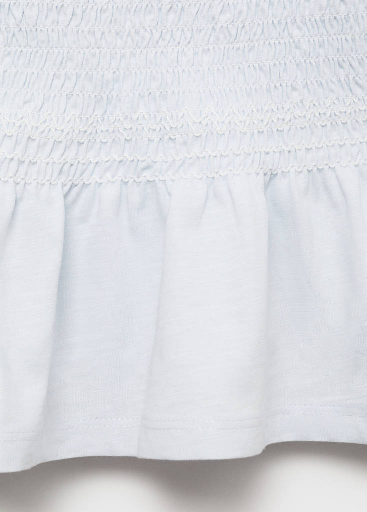 Honeycomb cotton top — Sky Blue