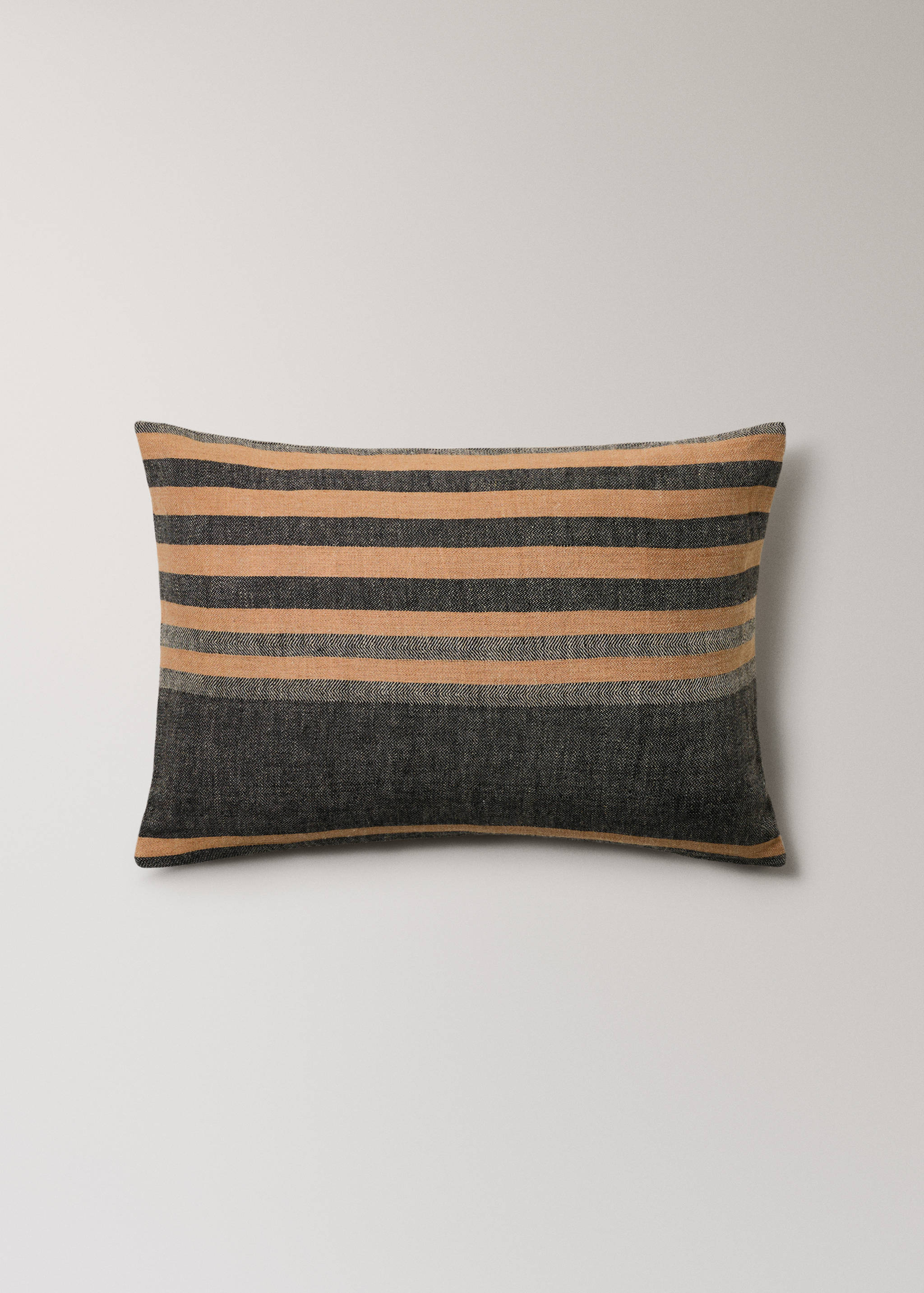 Housse de coussin en lin et rayures tissées 40x60 cm - Article sans modèle