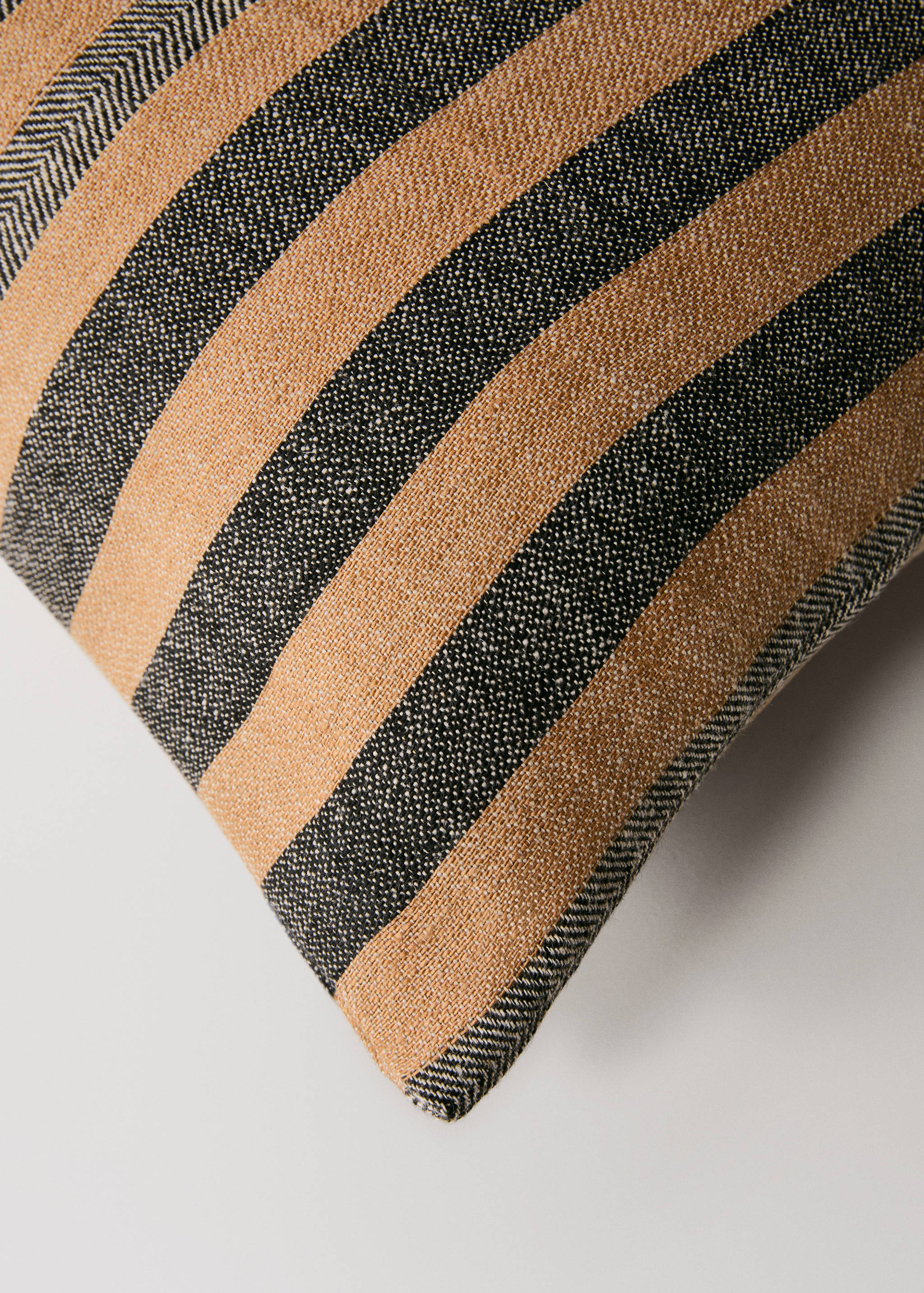 Housse de coussin en lin et rayures tissées 40x60 cm - Détail de l'article 2