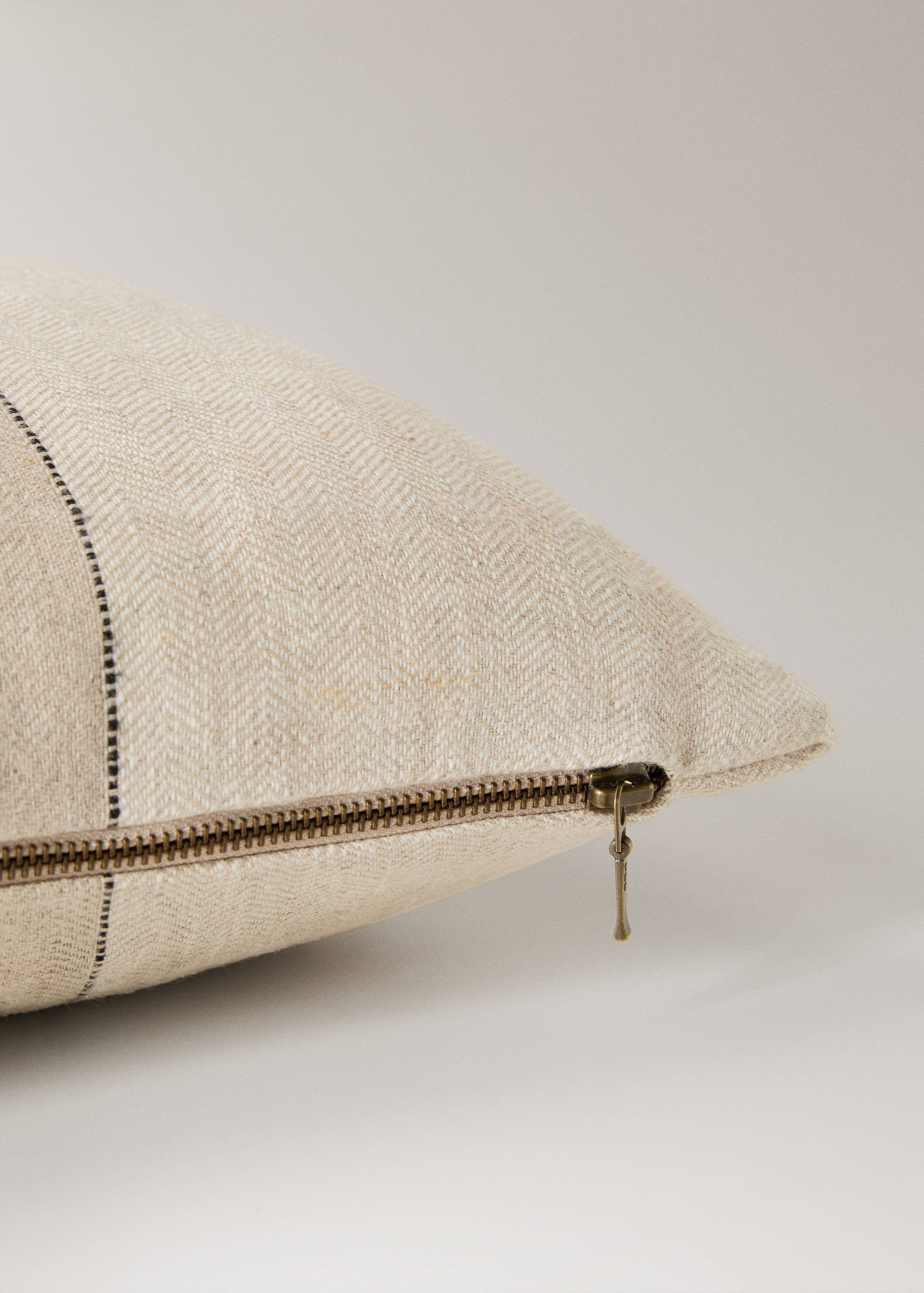 Funda cojín lino rayas tejidas 35x90 cm - Detalle del artículo 2