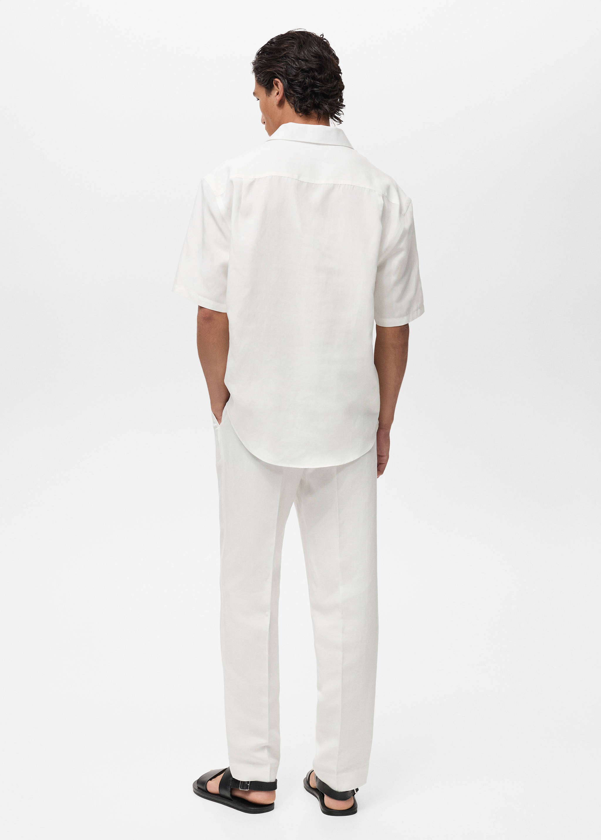 Chemise polo en lyocell et lin regular-fit - Verso de l’article